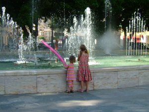 Fountains in the beautiful town of Orihuela